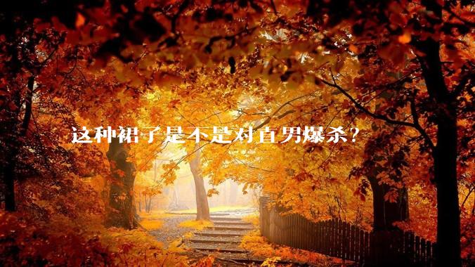 这种裙子是不是对直男爆杀？